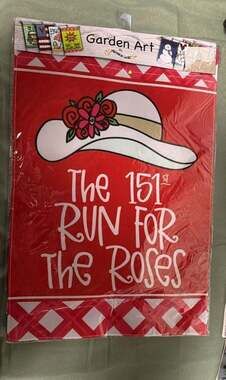 Magnolia Lane Garden Art The 151st Run for the Roses Kentucky Derby Garden Flag
